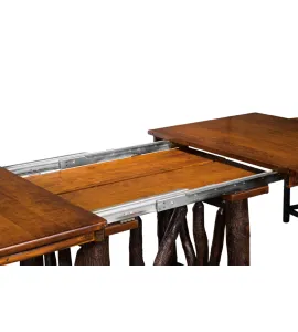 Wagon Wheel Trestle Table