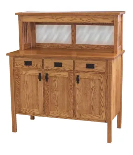 Classic Mission Buffet with Mirrored Lights