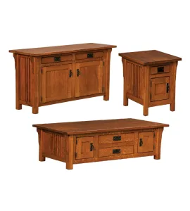 Camden Mission Cabinet Occasional Table Set