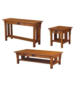 Camden Mission Open Occasional Table Set