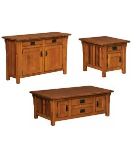 Elliot Mission Cabinet Occasional Table Set