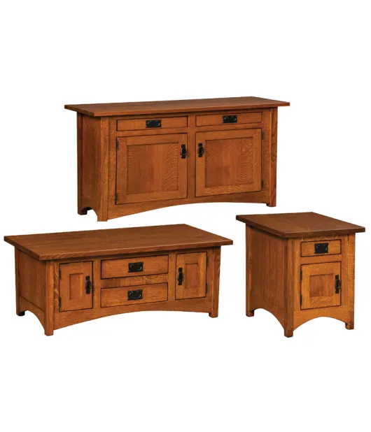 IH Arts & Crafts Cabinet Occasional Table Set