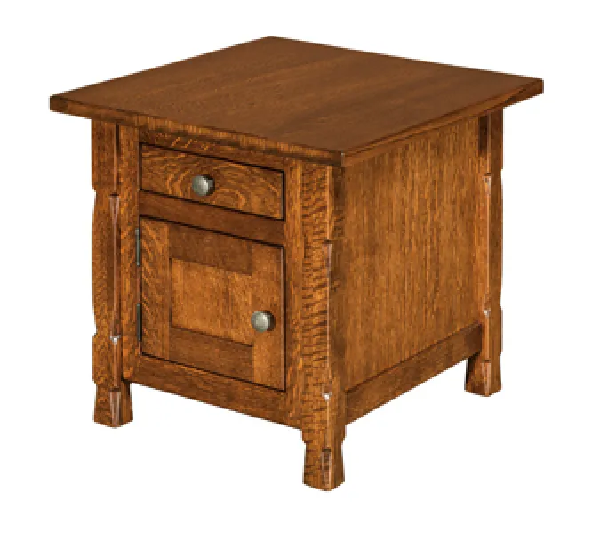Rock Island Cabinet End Table