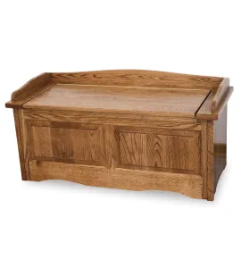 2" Scallop Storage Bench