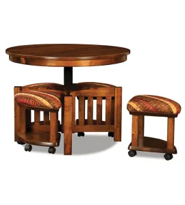 5 pc. Round Table Bench Set