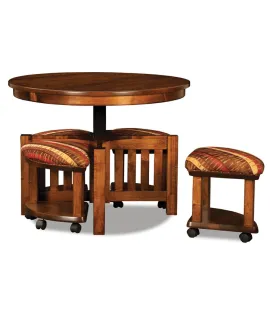 5 pc. Round Table Bench Set