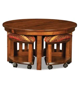 5 pc. Round Table Bench Set
