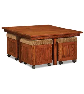 5 pc. Square Table Bench Set