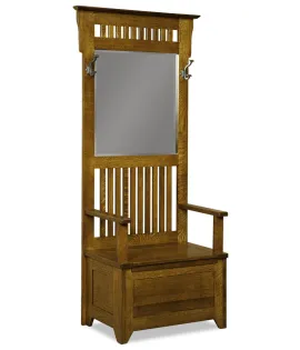Classic Mission Hall Storage Seat