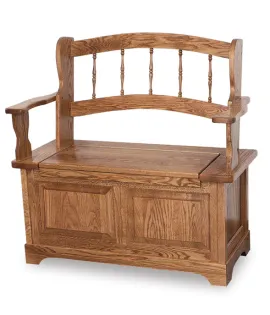 Country Spindle Storage Bench