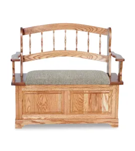 Country Spindle Storage Bench