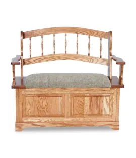 Country Spindle Storage Bench