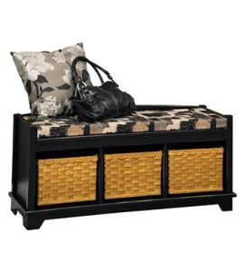 Lattice Weave Bench with Cushion