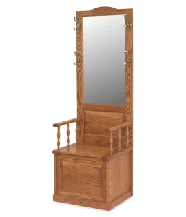 Raised Panel Hall Storage Seat