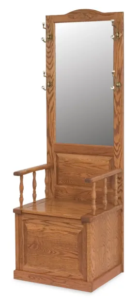 Raised Panel Hall Storage Seat