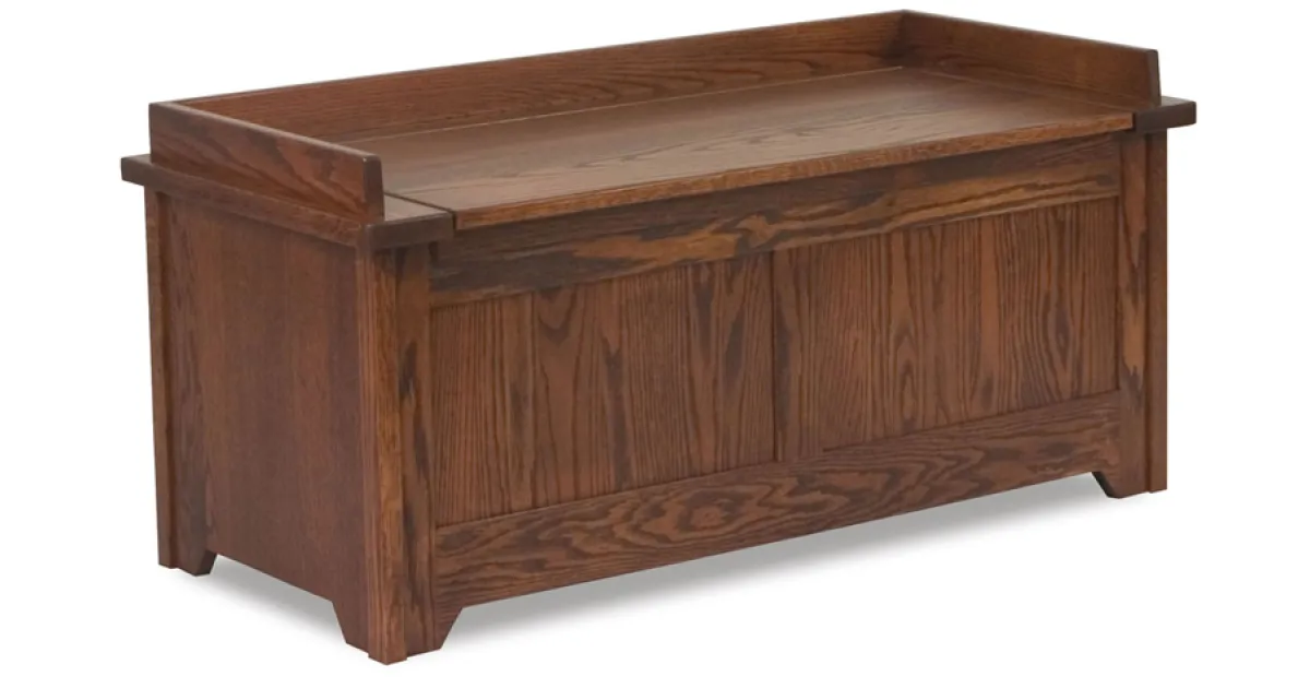 Shaker Chair Rail Storage Bench Amish Furniture Factory