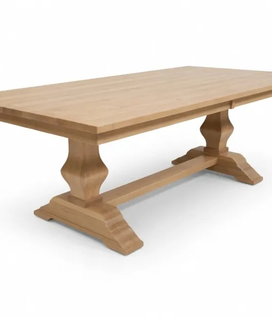 Jessica Double Pedestal Dining Table, Brown Maple, D22N11322 Granola QUICK SHIP - 30% Off or Best Offer