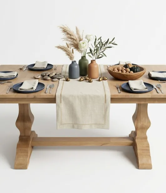 Jessica Double Pedestal Dining Table, Brown Maple, D22N11322 Granola QUICK SHIP - 30% Off or Best Offer