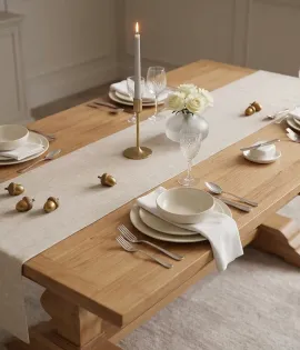 Jessica Double Pedestal Dining Table, Brown Maple, D22N11322 Granola QUICK SHIP - 30% Off or Best Offer