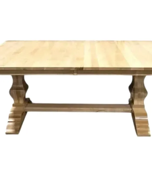 Jessica Double Pedestal Dining Table, Brown Maple, D22N11322 Granola QUICK SHIP - 30% Off or Best Offer