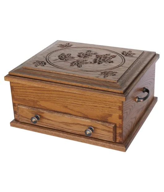 Jewelry Chest with Rose Lid