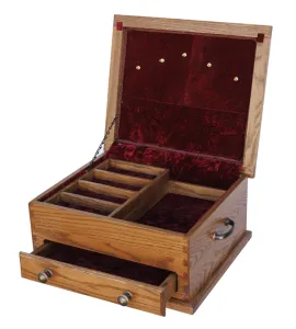 Jewelry Chest with Rose Lid