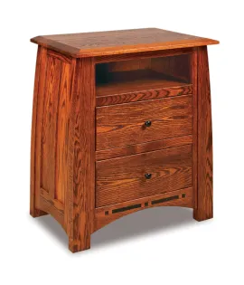 Boulder Creek  2 Drawer Night Stand with Opening