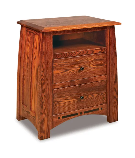 Boulder Creek  2 Drawer Night Stand with Opening