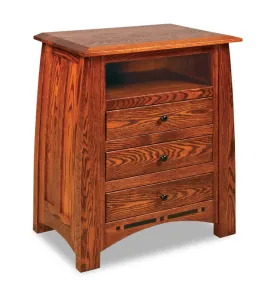 Boulder Creek  3 Drawer Night Stand with Opening