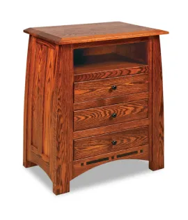 Boulder Creek  3 Drawer Night Stand with Opening