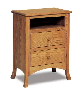 Carlisle  2 Drawer Night Stand with Opening
