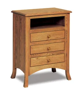 Carlisle  3 Drawer Night Stand with Opening