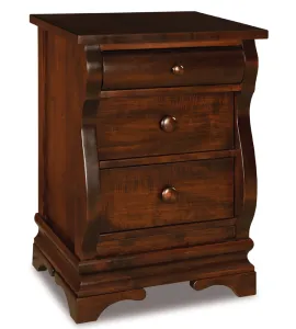 Chippewa Sleigh 3 Drawer Night Stand