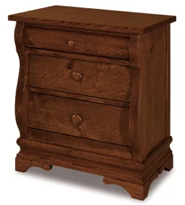 Chippewa Sleigh 3 Drawer Night Stand