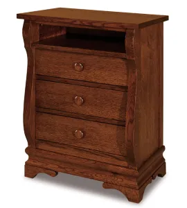 Chippewa Sleigh 3 Drawer Night Stand with Opening