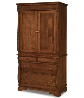 Chippewa Sleigh 4 Drawer 2 Door Armoire
