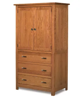 Flush Mission 3 Drawer 2 Door Armoire