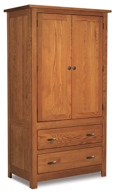Flush Mission 2 Drawer 2 Door Armoire