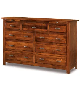 Flush Mission 9 Drawer Dresser with Jewelry Drawer