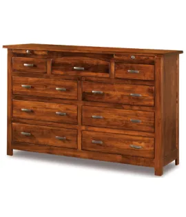 Flush Mission 9 Drawer Dresser with Jewelry Drawer