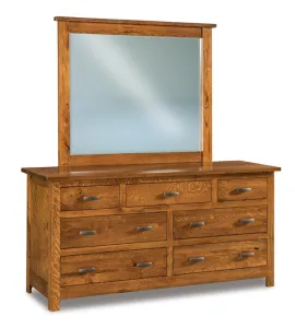 Flush Mission 66" 7 Drawer Mule Dresser