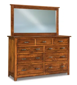 Flush Mission 66" 9 Drawer Mule Dresser