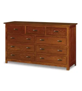 Flush Mission 72" 9 Drawer Mule Dresser