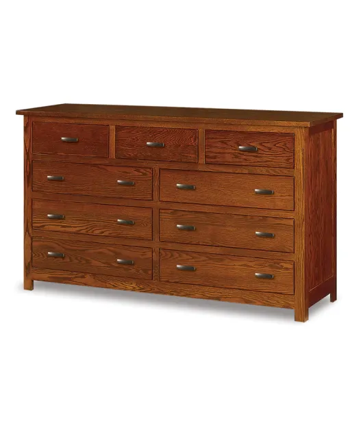 Flush Mission 72" 9 Drawer Mule Dresser