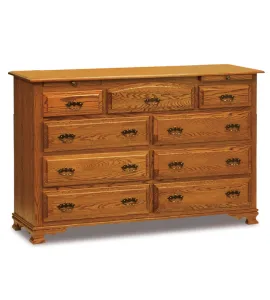 JR Heritage 9 Drawer Dresser with Jewelry Drawer