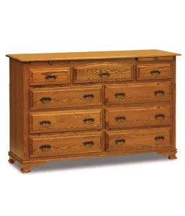 JR Heritage 9 Drawer Dresser with Jewelry Drawer