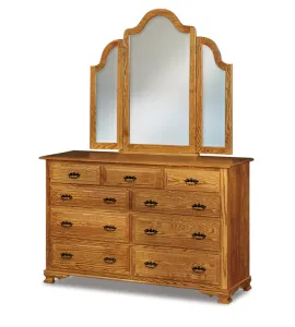 JR Heritage 66" 9 Drawer Dresser