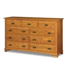 JR Heritage 72" 9 Drawer Mule Dresser