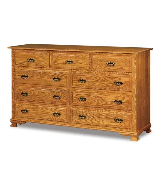 JR Heritage 72" 9 Drawer Mule Dresser