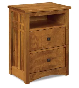 Kascade 2 Drawer Night Stand with Opening